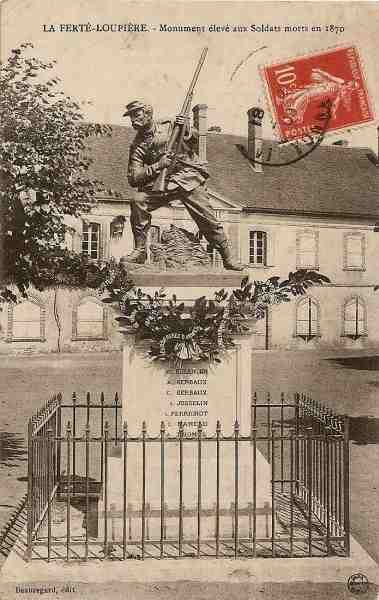 La Fert-Loupire- Monument lev aux soldats morts en 1870