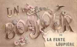 Carte fantaisie - Un bonjour de La Fert-Loupire (1923)