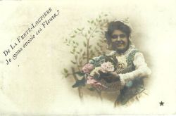 Carte fantaisie - Je vous envoie ces fleurs de La Fert-Loupire (1905)