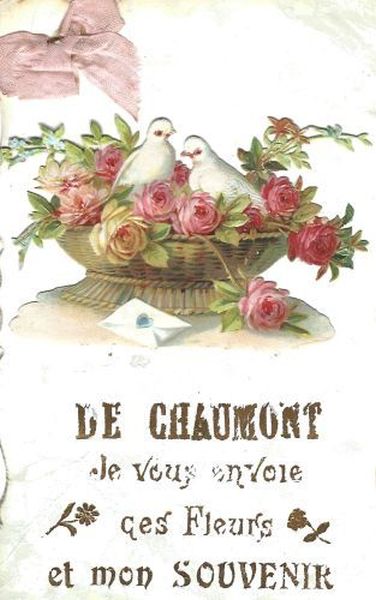 De Chaumont, je vous envoie ces fleurs et mon souvenir