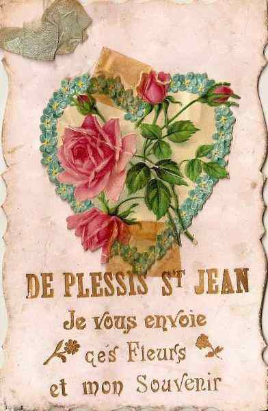 De Plessis-Saint-Jean je vous envoie ces fleurs et mon souvenir
