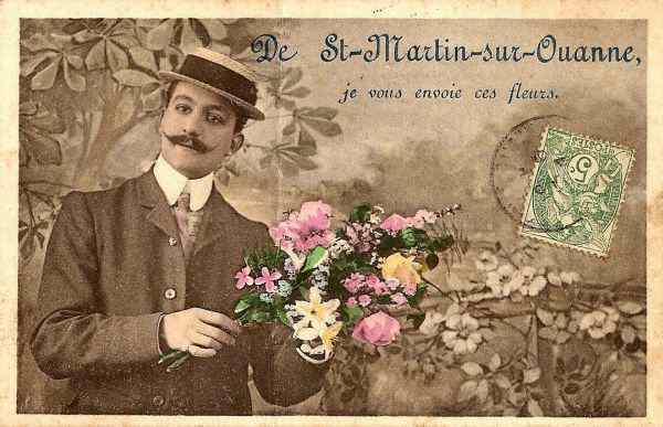 De Saint-Martin-sur-Ouanne je vous envoie ces fleurs